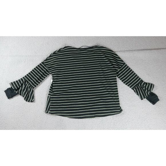 New Free People We The Free Womens Xs Black Gray Peplum Scoop Neck Top - Picture 2 of 7